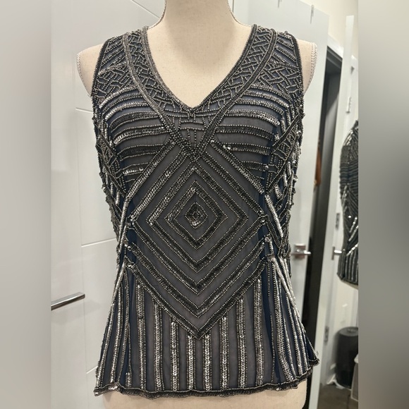 Beaded Silk Sexy Top - Picture 1 of 16